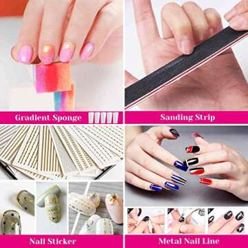 Selizo 99 Packs Nail Art Tools Kit Includes Rhinestones for Nails, Nail Crystals Charms, Nail Art Brushes and Nail Tools for Acrylic Nail Design Decorations Supplies, with Gift Box