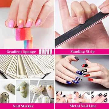 Selizo 99 Packs Nail Art Tools Kit Includes Rhinestones for Nails, Nail Crystals Charms, Nail Art Brushes and Nail Tools for Acrylic Nail Design Decorations Supplies, with Gift Box