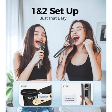 MAILANGSHI Dual Wireless Microphone System with 50H Battery