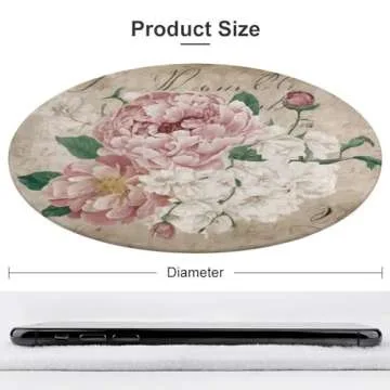 KiuLoam Floral Round Area Rug Soft & Non-Slip for Home