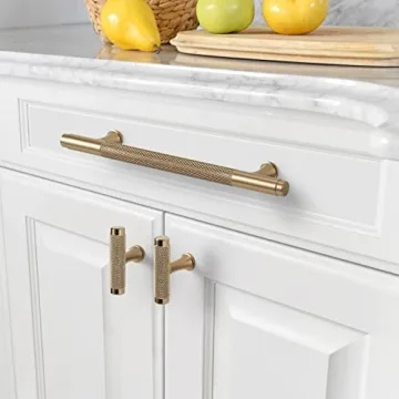 Asidrama 5 Inch Champagne Bronze Cabinet Handles - 6 Pack