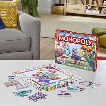 Monopoly Junior Board Game for Kids Ages 4+ 2-Sided Gameboard