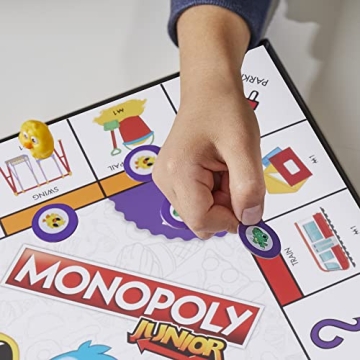 Monopoly Junior Board Game for Kids Ages 4+ 2-Sided Gameboard
