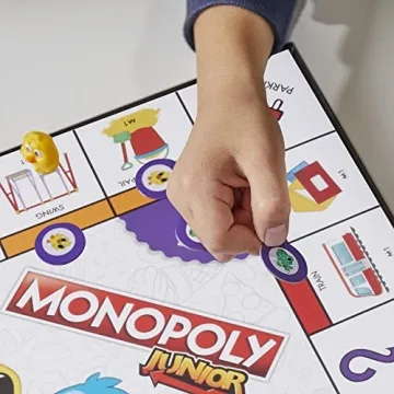 Monopoly Junior Board Game for Kids Ages 4+ 2-Sided Gameboard