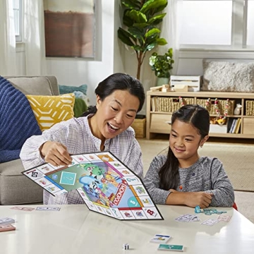 Monopoly Junior Board Game for Kids Ages 4+ 2-Sided Gameboard