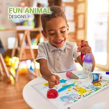 Safari Disposable Placemats for Kids 60 BPA Free Eco Friendly