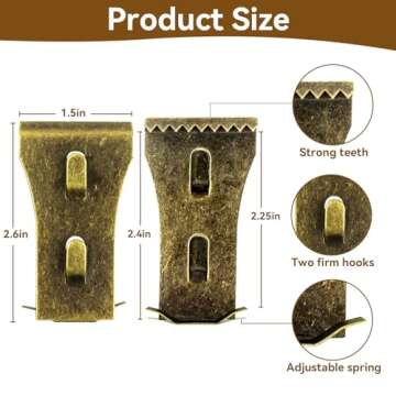 Kalnety Brick Clips 8Pcs Durable Hangers for Exterior Decor