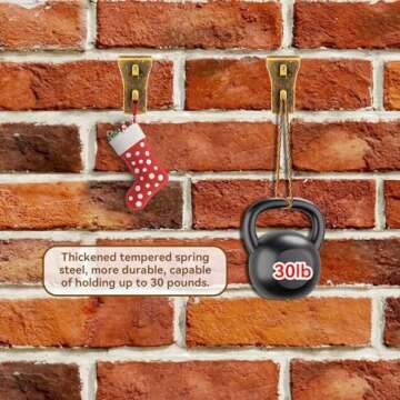 Kalnety Brick Clips 8Pcs Durable Hangers for Exterior Decor