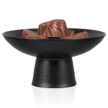 Ceramic Fruit Bowl Decorative Pedestal Bowl Footed Bowl Centerpiece Bowl Fruit Dish Dessert Display Stand Fruit Bowl for Kitchen Counter 5.04 x 5.04 x 2.44 in