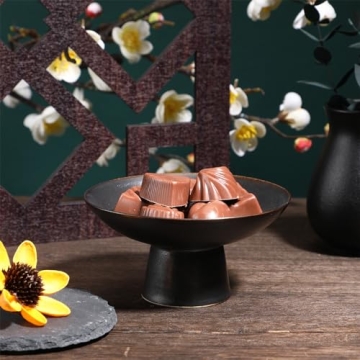 Ceramic Fruit Bowl Decorative Pedestal Bowl Footed Bowl Centerpiece Bowl Fruit Dish Dessert Display Stand Fruit Bowl for Kitchen Counter 5.04 x 5.04 x 2.44 in