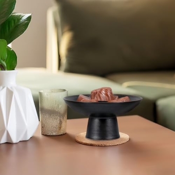 Ceramic Fruit Bowl Decorative Pedestal Bowl Footed Bowl Centerpiece Bowl Fruit Dish Dessert Display Stand Fruit Bowl for Kitchen Counter 5.04 x 5.04 x 2.44 in