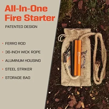 Fire Starter Survival Tool - Ultimate Flint and Steel Kit