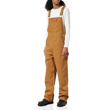 Dickies mens Bib overalls and coveralls workwear apparel, Brown Duck, 36W x 34L US