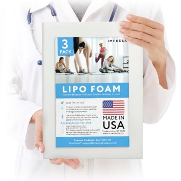 IMPRESA Liposuction Foam Pads - 3-Pack for Comfortable Post-Surgery Recovery