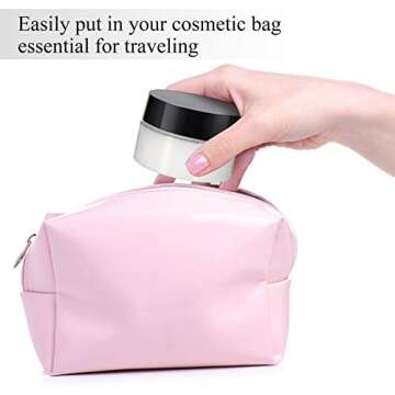 SATINIOR 36 Pieces Plastic Jars with Lids Round Clear Container Leak Proof Airtight Cosmetic Small Empty Jars for Lotions Ointments Travel Toiletries Creams Make up Storage(1 oz,Black)