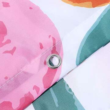 Decorative Peach Cheetah Shower Curtain 72 x 72 Inch, Bathroom Decor Peach Colored Hanging Bath Curtain with Hooks, Waterproof Fabric, Machine Washable