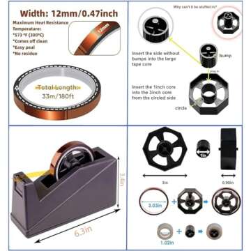 Majreey Sublimation Blanks Tumbler Clamp Tool, for 20 Oz Sublimation Blanks, Heat Resistant Gloves, Heat Tape Sublimation, Heat Tape Dispenser Sublimation Kit, Tumbler Clamp Clamp (Blue,Pink)