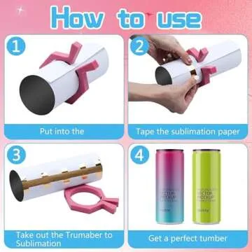 Majreey Sublimation Blanks Tumbler Clamp Tool, for 20 Oz Sublimation Blanks, Heat Resistant Gloves, Heat Tape Sublimation, Heat Tape Dispenser Sublimation Kit, Tumbler Clamp Clamp (Blue,Pink)