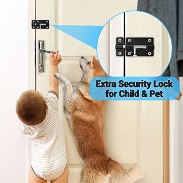 Durable Slide Lock Latch - Keyless Entry Security