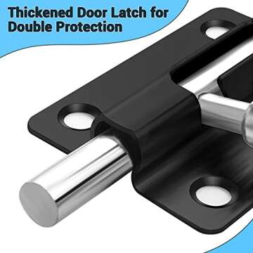 Durable Slide Lock Latch - Keyless Entry Security