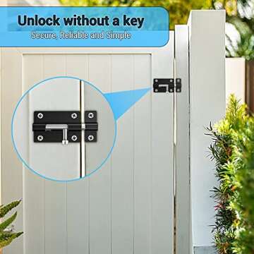 Durable Slide Lock Latch - Keyless Entry Security