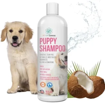 PET CARE Sciences 16 fl oz Tearless Puppy Shampoo and Conditioner - Anti Itch Dog Shampoo Sensitive ...