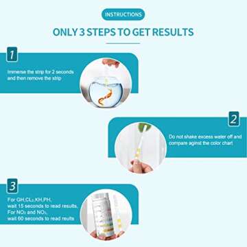 PULACO 6 in 1 Aquarium Test Strips for Healthy Fish Tanks