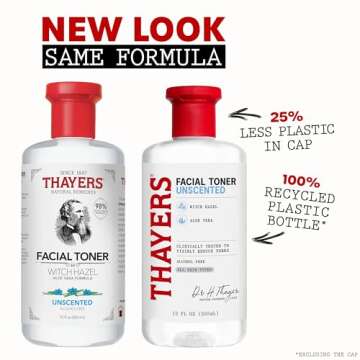 Thayers Trial Size Alcohol Free Unscented Witch Hazel Facial Toner with Aloe Vera Formula- 3 oz