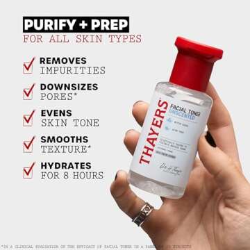 Thayers Trial Size Alcohol Free Unscented Witch Hazel Facial Toner with Aloe Vera Formula- 3 oz