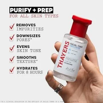 Thayers Trial Size Alcohol Free Unscented Witch Hazel Facial Toner with Aloe Vera Formula- 3 oz