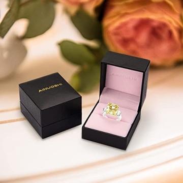 AINUOSHI Engagement Ring for Women - Luxurious 9 Carat CZ