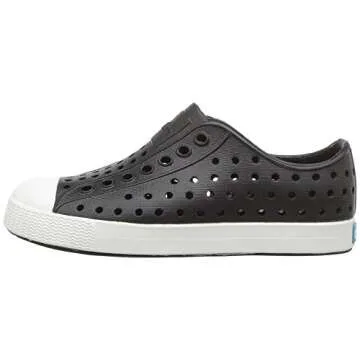 Native Shoes, Jefferson Child, Kids Lightweight Sneaker, Jiffy Black/Shell White, 5 M US Toddler
