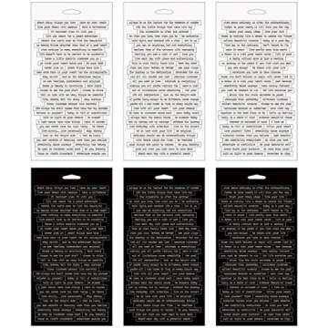 Small Talk Stickers by Tim Holtz Idea-ology, 8.25 x 4.25 Inch Sheet Size, 296 Stickers, Black/White, TH93193