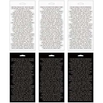 Small Talk Stickers by Tim Holtz Idea-ology, 8.25 x 4.25 Inch Sheet Size, 296 Stickers, Black/White, TH93193