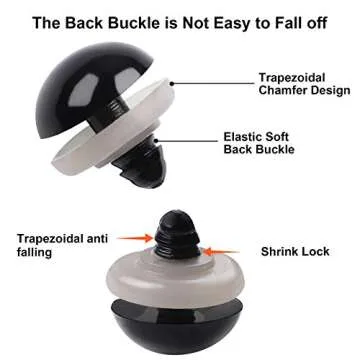 UPINS 120PCS Plastic Safety Crochet Eyes Bulk with 120PCS Washers for Crochet Crafts (0.32Inch/8mm)