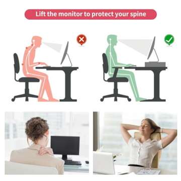 Gianotter Pink Monitor Stand with Drawer and Pen Holder