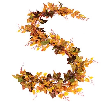 DearHouse Fall Maple Leaf Garland for Home & Events