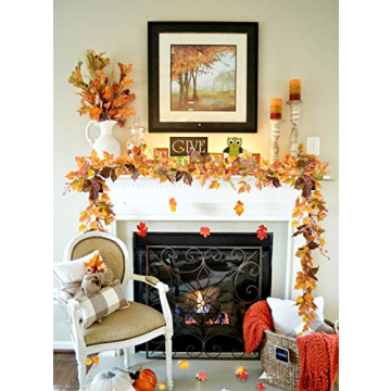 DearHouse Fall Maple Leaf Garland for Home & Events