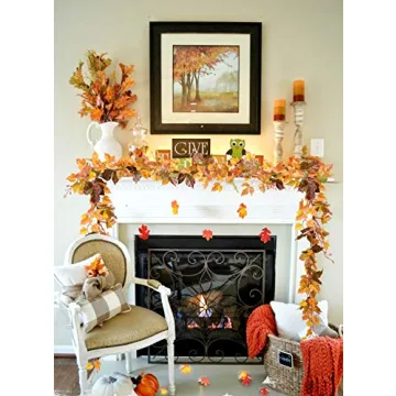 DearHouse Fall Maple Leaf Garland for Home & Events