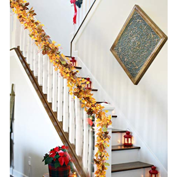 DearHouse Fall Maple Leaf Garland for Home & Events