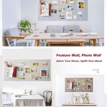 Large Cork Boards for Office, 47"x35" Felt Bulletin Board Tiles Pin Board for Walls Home Decor, Noise Reduction Boards, Panels for Photos Memos, 12-Pack, Black