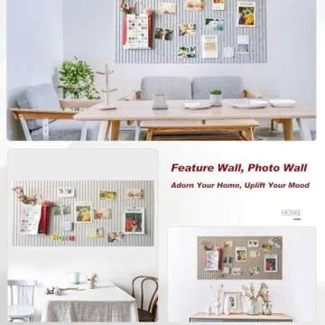 Large Cork Boards for Office, 47"x35" Felt Bulletin Board Tiles Pin Board for Walls Home Decor, Noise Reduction Boards, Panels for Photos Memos, 12-Pack, Black