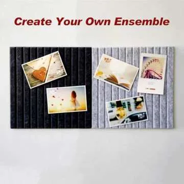 Large Cork Boards for Office, 47"x35" Felt Bulletin Board Tiles Pin Board for Walls Home Decor, Noise Reduction Boards, Panels for Photos Memos, 12-Pack, Black