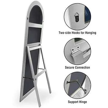 OGCAU Full Length Mirror with Arched Top - Stylish & Safe