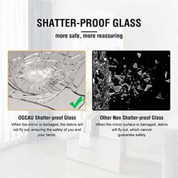 OGCAU Full Length Mirror with Arched Top - Stylish & Safe