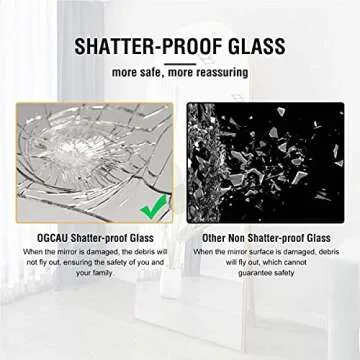 OGCAU Full Length Mirror with Arched Top - Stylish & Safe