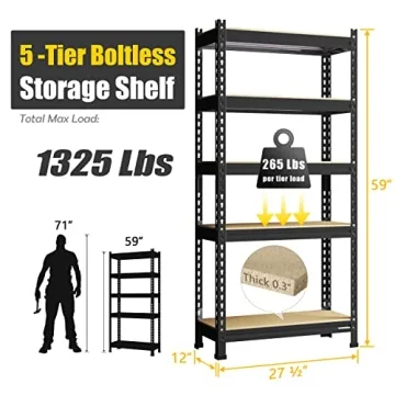 Heavy Duty Adjustable Storage Shelves for Home and Office