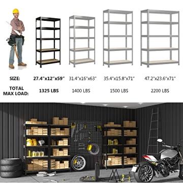 Heavy Duty Adjustable Storage Shelves for Home and Office
