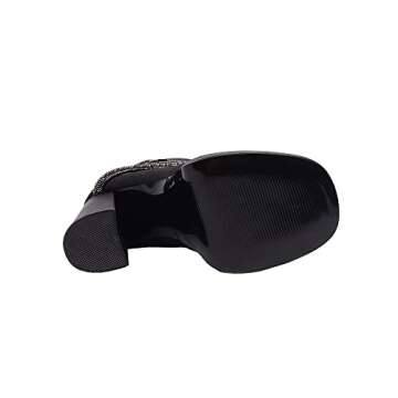 Vivianly Women's Platform Boots - Stylish Chunky Heels Size 11