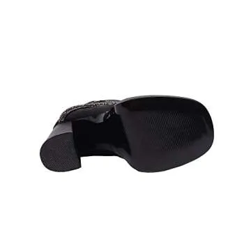 Vivianly Women's Platform Boots - Stylish Chunky Heels Size 11